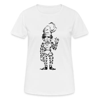 Petit invisible noir - T-shirt respirant Femme - blanc - Devant - AI Model Female 172 dark (172cm)