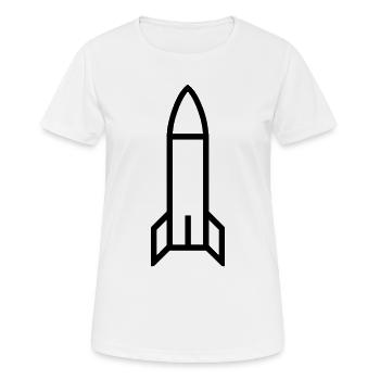 Rakete - Frauen T-Shirt atmungsaktiv - Weiß - Vorne - AI Model Female 172 dark (172cm)