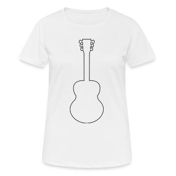 Acoustic Guitar - Women's Breathable T-Shirt - white - Front - AI Model Female 172 dark (172cm)
