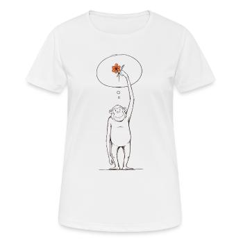 Singe Primate Habitant de la jungle Jungle mignon - T-shirt respirant Femme - blanc - Devant - AI Model Female 172 dark (172cm)