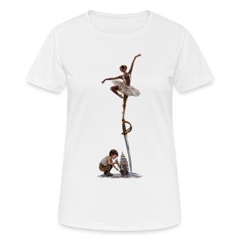 The Dance of Imagination - Women's Breathable T-Shirt - white - Front - AI Model Female 172 dark (172cm)