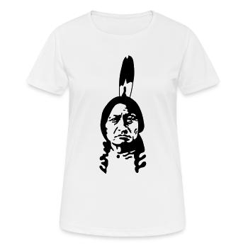 Indianer - Frauen T-Shirt atmungsaktiv - Weiß - Vorne - AI Model Female 172 dark (172cm)