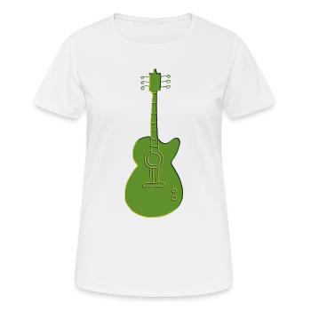 gitarre gruen relief - Frauen T-Shirt atmungsaktiv - Weiß - Vorne - AI Model Female 172 dark (172cm)