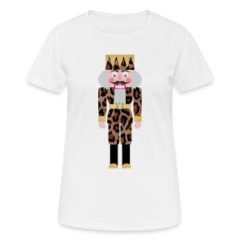Nussknacker Leolook Animal Print Weihnachten Deko - Frauen T-Shirt atmungsaktiv - Weiß - Vorne - AI Model Female 172 dark (172cm)