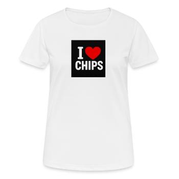 I Jetons de cœur - T-shirt respirant Femme - blanc - Devant - AI Model Female 172 dark (172cm)
