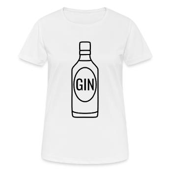 Bouteille de gin - T-shirt respirant Femme - blanc - Devant - AI Model Female 172 dark (172cm)