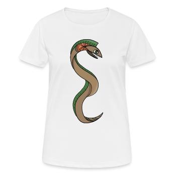 A Snake with sharp teeth - Women's Breathable T-Shirt - white - Front - AI Model Female 172 dark (172cm)