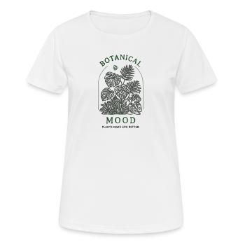 Minimalist Monstera Plant Arch Graphic Design - Women's Breathable T-Shirt - white - Front - AI Model Female 172 dark (172cm)