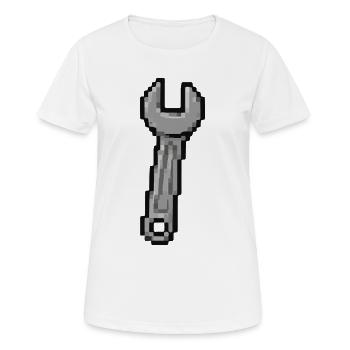 Art à clé à molette à pixel - T-shirt respirant Femme - blanc - Devant - AI Model Female 172 dark (172cm)