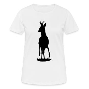 Stolzer Rehbock - Frauen T-Shirt atmungsaktiv - Weiß - Vorne - AI Model Female 172 dark (172cm)