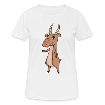 Saiga Saiga Antelope Antelope - Women's Breathable T-Shirt - white - Front - AI Model Female 172 dark (172cm)