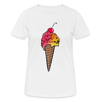 Gelato - Frauen T-Shirt atmungsaktiv - Weiß - Vorne - AI Model Female 172 dark (172cm)