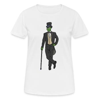 Alien in a suit - Women's Breathable T-Shirt - white - Front - AI Model Female 172 dark (172cm)