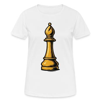Golden Bishop Chess Icon - Women's Breathable T-Shirt - white - Front - AI Model Female 172 dark (172cm)