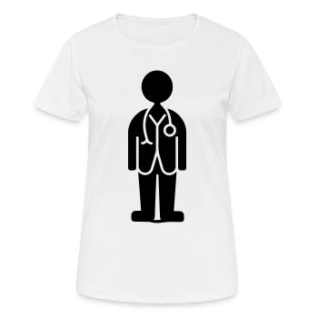 Doktor Symbol - Frauen T-Shirt atmungsaktiv - Weiß - Vorne - AI Model Female 172 dark (172cm)