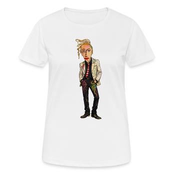 Punk-Anzug Portrait - Frauen T-Shirt atmungsaktiv - Weiß - Vorne - AI Model Female 172 dark (172cm)