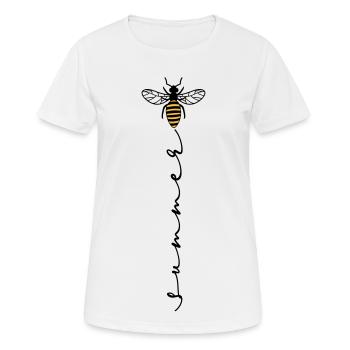 Biene Sommer Summer - Frauen T-Shirt atmungsaktiv - Weiß - Vorne - AI Model Female 172 dark (172cm)