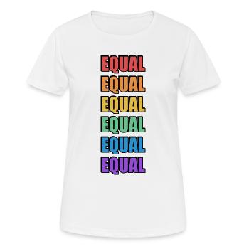 Regenbogen gleich - Frauen T-Shirt atmungsaktiv - Weiß - Vorne - AI Model Female 172 dark (172cm)
