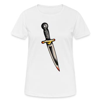 Dague de tatouage classique - T-shirt respirant Femme - blanc - Devant - AI Model Female 172 dark (172cm)