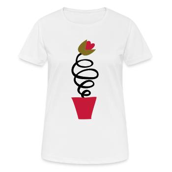 Frühling Tulpe aus Holland - Frauen T-Shirt atmungsaktiv - Weiß - Vorne - AI Model Female 172 dark (172cm)