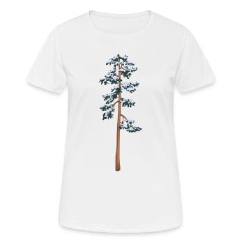 grand arbre avec de la neige - T-shirt respirant Femme - blanc - Devant - AI Model Female 172 dark (172cm)