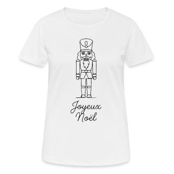 Joyeux Noel Christmas Nutcracker - Women's Breathable T-Shirt - white - Front - AI Model Female 172 dark (172cm)