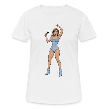 Sänger-Tänzer - Frauen T-Shirt atmungsaktiv - Weiß - Vorne - AI Model Female 172 dark (172cm)