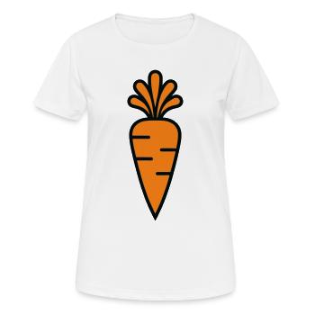 Vitamin Carrot Design Biologischer Gemüsegarten - Frauen T-Shirt atmungsaktiv - Weiß - Vorne - AI Model Female 172 dark (172cm)