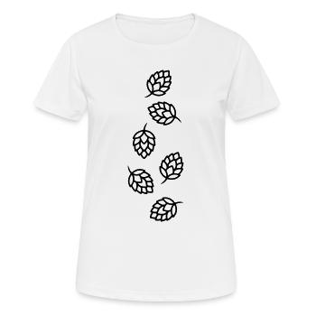 Symbole des bourgeons du houblon - T-shirt respirant Femme - blanc - Devant - AI Model Female 172 dark (172cm)
