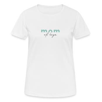 Mom of Boys Minimalist Aesthetic Mama Shirt - Women's Breathable T-Shirt - white - Front - AI Model Female 172 dark (172cm)