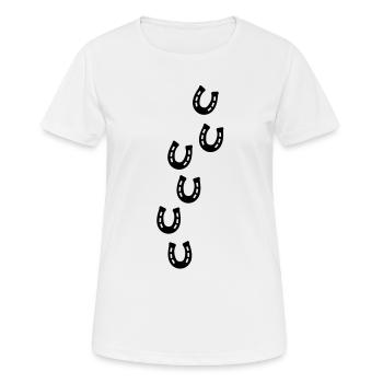 Horseshoe Track - Women's Breathable T-Shirt - white - Front - AI Model Female 172 dark (172cm)