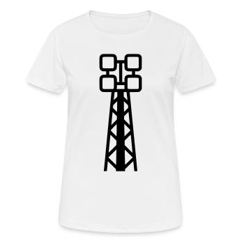 Floodlight Stadium Mast Soccer Vector - Women's Breathable T-Shirt - white - Front - AI Model Female 172 dark (172cm)