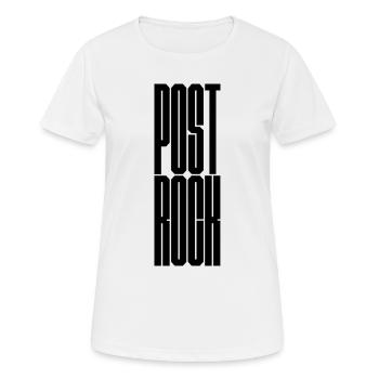 Logo typographique en gras Post Rock - T-shirt respirant Femme - blanc - Devant - AI Model Female 172 dark (172cm)