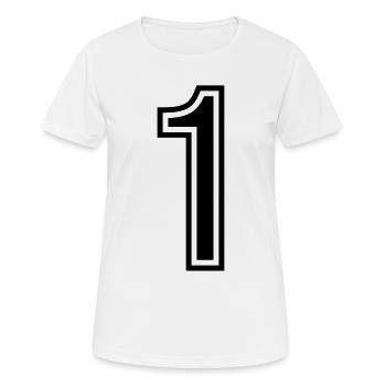 1 Zahl symbol - Frauen T-Shirt atmungsaktiv - Weiß - Vorne - AI Model Female 172 dark (172cm)