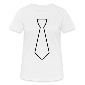 Unentschieden - Frauen T-Shirt atmungsaktiv - Weiß - Vorne - AI Model Female 172 dark (172cm)