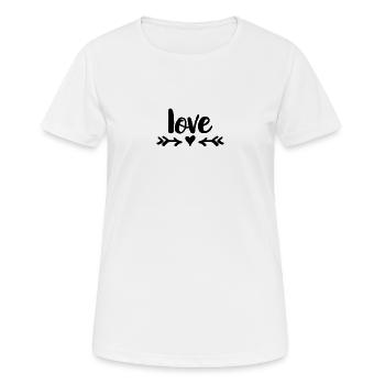 Love Heart Arrows Design - Women's Breathable T-Shirt - white - Front - AI Model Female 172 dark (172cm)