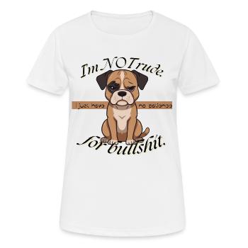 Grummeliger Welpe Keine Geduld - Frauen T-Shirt atmungsaktiv - Weiß - Vorne - AI Model Female 172 dark (172cm)