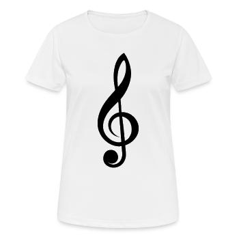 Treble clef - Women's Breathable T-Shirt - white - Front - AI Model Female 172 dark (172cm)