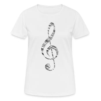 Clé de musique - T-shirt respirant Femme - blanc - Devant - AI Model Female 172 dark (172cm)