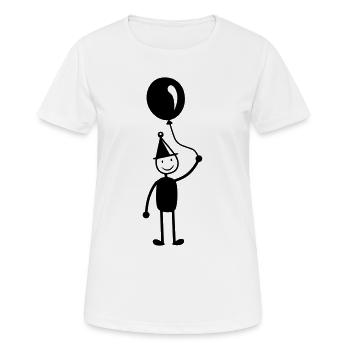 Geburtstag Ballon - Frauen T-Shirt atmungsaktiv - Weiß - Vorne - AI Model Female 172 dark (172cm)