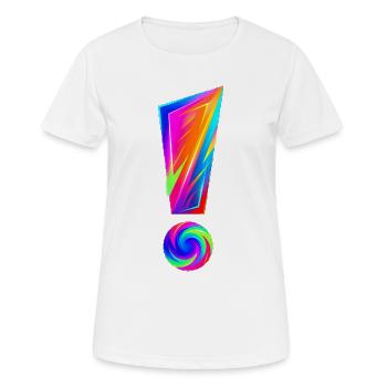 Colorful exclamation point - Women's Breathable T-Shirt - white - Front - AI Model Female 172 dark (172cm)