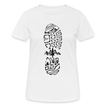 Hiker Mountain Outdoor Escape Original - Women's Breathable T-Shirt - white - Front - AI Model Female 172 dark (172cm)