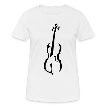 Cello - Frauen T-Shirt atmungsaktiv - Weiß - Vorne - AI Model Female 172 dark (172cm)