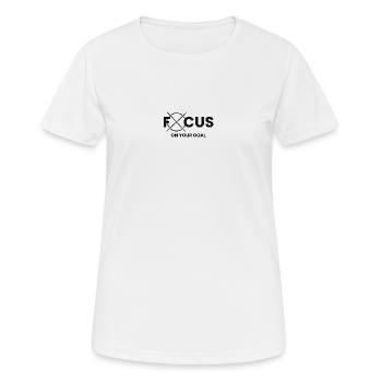 Mindset Fokus - Frauen T-Shirt atmungsaktiv - Weiß - Vorne - AI Model Female 172 dark (172cm)