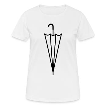 Regenschirm geschlossener Regen Schirm Silhouette - Frauen T-Shirt atmungsaktiv - Weiß - Vorne - AI Model Female 172 dark (172cm)