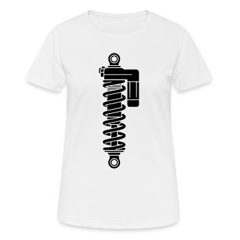 MTB Shock Suspension - Women's Breathable T-Shirt - white - Front - AI Model Female 172 dark (172cm)