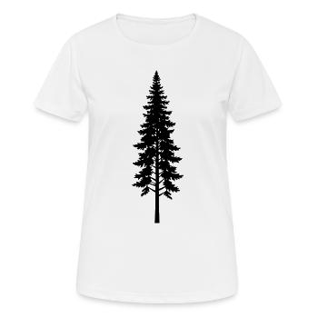 Dünne Kiefer - Frauen T-Shirt atmungsaktiv - Weiß - Vorne - AI Model Female 172 dark (172cm)