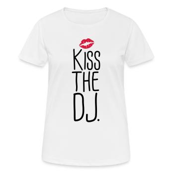 dj - Frauen T-Shirt atmungsaktiv - Weiß - Vorne - AI Model Female 172 dark (172cm)