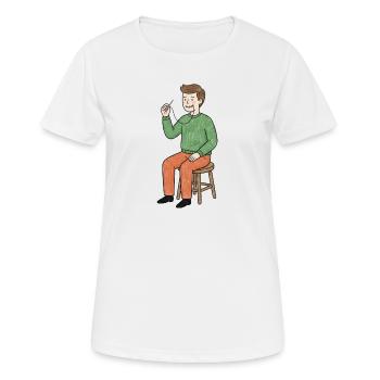 Couture Déjantée au Fil - T-shirt respirant Femme - blanc - Devant - AI Model Female 172 dark (172cm)