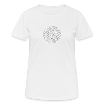 Labyrinth-Mandala - Frauen T-Shirt atmungsaktiv - Weiß - Vorne - AI Model Female 172 dark (172cm)